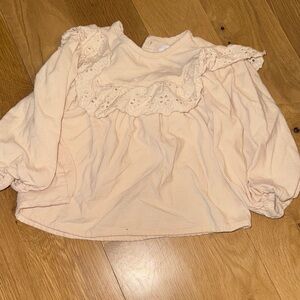 Kids Cream Ruffle Top Zara 2-3